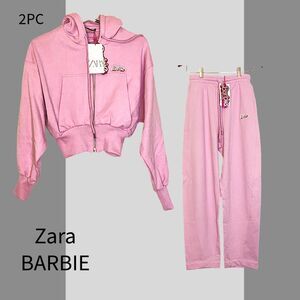 NWT 2 pc Set -  ZARA X BARBIE™ THE MOVIE Hoodie SWEATSHIRT & JOGGER, Size M